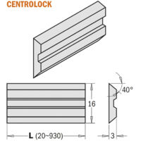 SET 2 COLTELLI -SISTEMA CENTROLOCK- 270x16x3mm HPS