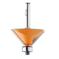 CMT – Fraise chanfrein D=42mm pour bois dur – Biseautage décoratif – Roulement de guidage pour chants courbés – S=8 DR