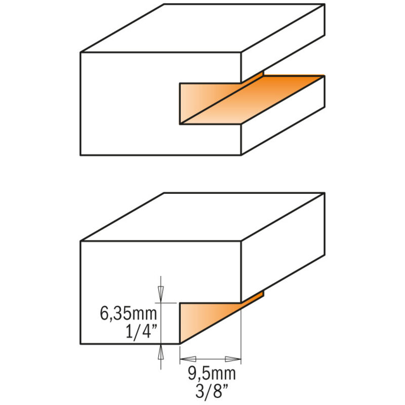 CMT Fresa Circolare Per Ranure 822.340.11 | Z3 HM F=8 D=47.6x4 Per Lavorazioni Del Legno - Foto 2