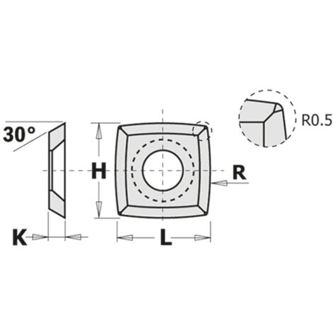 790.152.12 CUCHILLA 4 CORTES 30° 15X15X2.5MM R115+0.5 HW-K1920