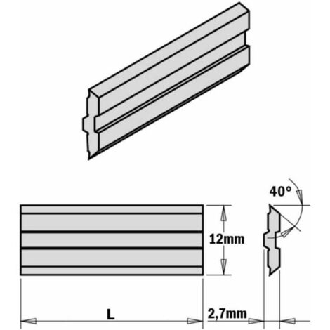 795.150.12 JUEGO DE 2 CUCHILLAS CENTROSTAR/FIX, QUICKFIX 150X12X2.7MM HPS