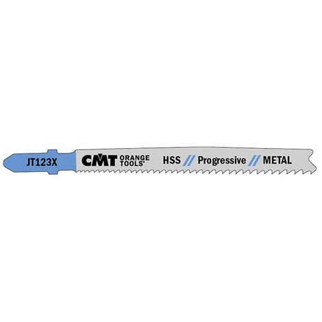 JT123X-5 5 HOJAS DE SIERRA DE CALAR DE HSS PARA METALES RECTOS Y FINOS 100X1,2-2,6X21-10T (1/2)