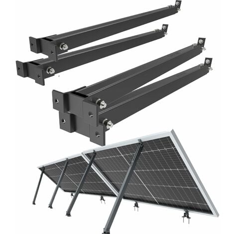 Kit cadre de fixation pour panneaux solaires noir - energie mobile