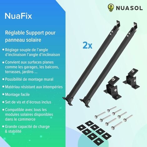 NuaSol Lot de 2 supports de fixation pour centrale électrique de
