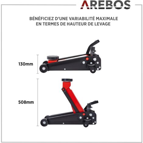 STAHLWERK GTH-14 ST Rampe D'Accès Hydraulique Avec Cric Intégré - 5 Tonnes - Réglable En Hauteur - Idéale Pour SUV, Berlines Et Voitures
