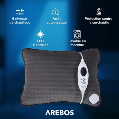 Coussin chauffant avec remplissage Arrêt automatique & protection