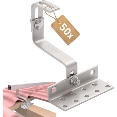 NuaSol-NuaFix 50x crochets de toit pour installations PV profilés en aluminium