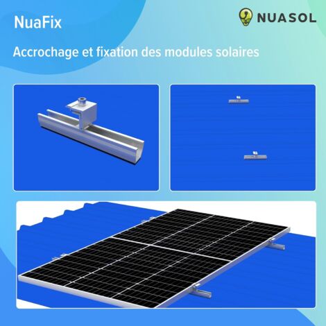 NuaSol Kit de montage photovoltaïque pour toit en tôle trapézoïdale Extension