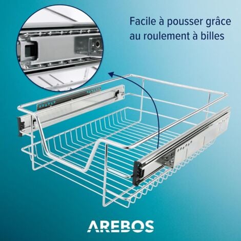 Eojddpa Tiroir Télescopique Bremermann Tiroir 30 Cm Avec étagère, Tiroir De Cuisine à Tiroir Telescopique Cuisine 60cm