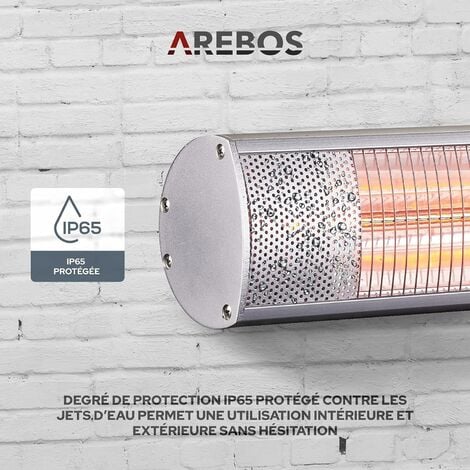 AREBOS Chauffage radiant infrarouge 2500W avec support Radiateur