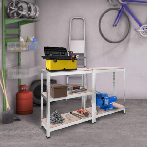 AREBOS 2x Étagère Robuste 350kg Étagère de Stockage en sous-sol