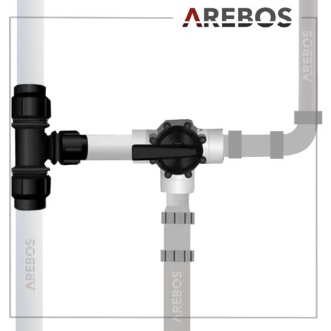 Kit Vanne 3 Voies 3.8 Cm Pour Piscine Hors-sol - Avec Adaptateurs, Pour Contrôle Du Débit, Entrée/sortie Standard, Blanc