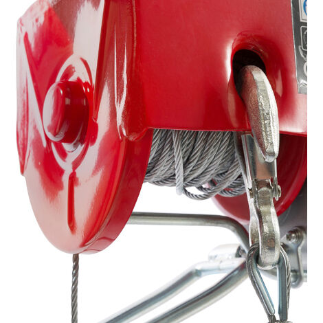 Treuil Palan Électrique Arebos 1050W - Capacité 300/600kg, Câble Acier, Télécommande, Hauteur Levage 6-12m, Pour Atelier, Chantier