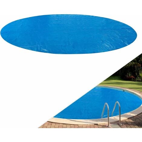 AREBOS Couverture Solaire à Bulles pour Piscine | Ronde | Bleu | 3,6 m | 400 µ-microns | Polyethylen - Bleu