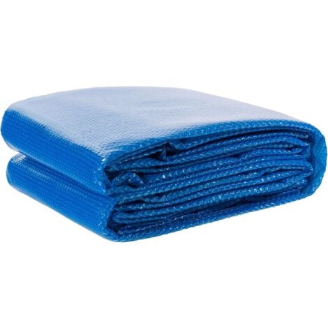 AREBOS Couverture Solaire à Bulles pour Piscine  Rectangulaire  Bleu  8 x 5 m  400 µ-microns  Polyethylen