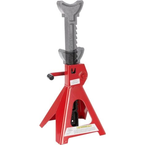 AREBOS 2x Chandelles à Crémaillère Crics de Levage  6000 kg  4 pieds Robustes pour une Stabilité Optimale  Rouge