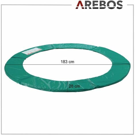 AREBOS Coussin de Protection pour Trampoline de Remplacement  Trampoline Couverture Rembourrage  183 cm  Vert