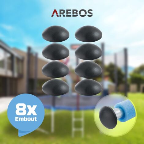 AREBOS Set de barres pour trampoline 6 x 209 cm ou 8x 209 cm Pièces de rechange