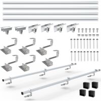 Nuasol – Lot de 2 crochets de toit photovoltaïques PV – Profilé aluminium – Compatible avec modules jusqu'à 1150 mm – Résistance aux intempéries