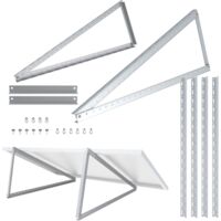 NuaSol Support pour panneau solaire jusqu'à 105 cm - Toit plat PV - Réglable de 0 à 90 ° - Kit - Aluminium - Matériel de montage