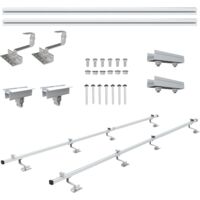Nuasol – Kit de montage pour panneaux solaires sur toiture en tuiles – Aluminium et acier inoxydable – Dimensions 1230 x 40 mm – Charge max 140 kg