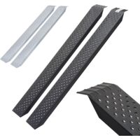 Arebos – Rampe de chargement 2 x 200 kg – Acier galvanisé – Surface antidérapante perforée – Largeur 23 cm – Longueur 160 cm