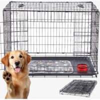 AREBOS Cage pour chiens S Caisse de transport pour chien pliable en treillis