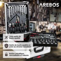 Valise à Roulettes AREBOS 4 En 1 - Poignée Extensible, 8 Serrures - Volume 66 L, 7.5 Kg - Neuf