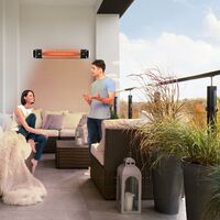 AREBOS Radiateur infrarouge Chauffage radiant terrasse inclination 90° IP34 