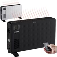 Arebos – Convecteur mobile 2300 W – Turbo-ventilateur pour circulation rapide – Minuterie programmable 1-24h – Pour pièces jusqu'à 27 m²