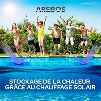 AREBOS Couverture Solaire à Bulles pour Piscine | Ronde | Bleu | 3,6 m | 400 µ-microns | Polyethylen - Bleu