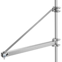 AREBOS Bras Pivotant  Bras de Levage électrique pivotant  Support Palan 1000kg  750mm  Treuil palan Électrique Rotation de 180°