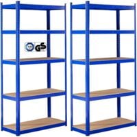 AREBOS Lot de 2 rayonnages pour charges lourdes Rayonnage d'atelier Etagère cave
