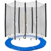 AREBOS Coussin de Protection pour Trampoline 244 cm + Filet POUR 6 poteaux