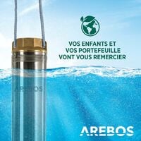 AREBOS Pompe de puits profond Submersible - 4000 l/h - 1100W - argent