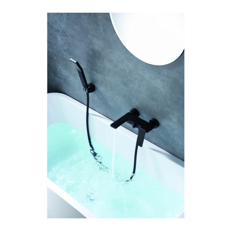 Grifo de baño y ducha serie BÉLGICA en negro mate de IMEX: renueva tu baño  con estilo.