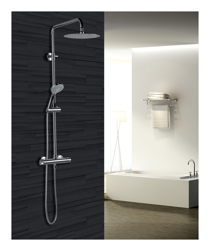 Columna De Ducha acero inoxidable termostatica serie bled imex conjunto