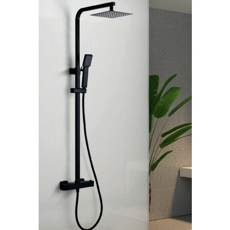 Barra de ducha termostática negro mate serie Kent - Imex Products