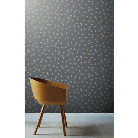 Arthouse Linen Palm Ochre/Grey Wallpaper | DIY at B&Q