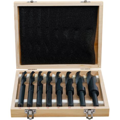 Bgs Technic – Foret à métaux pour perceuse Ø 13 à 25 mm – Queue réduite – Coffret de 8 mèches HSS pour perçage précis