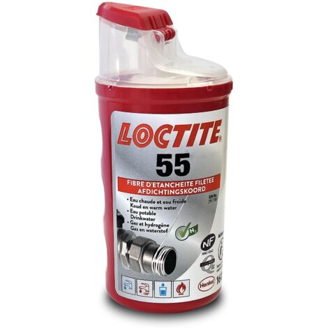 Fil d'étanchéité Loctite 55 160m – Teflon PTFE pour raccords filetés métal et plastique – Étanchéité jusqu'à 16 bars