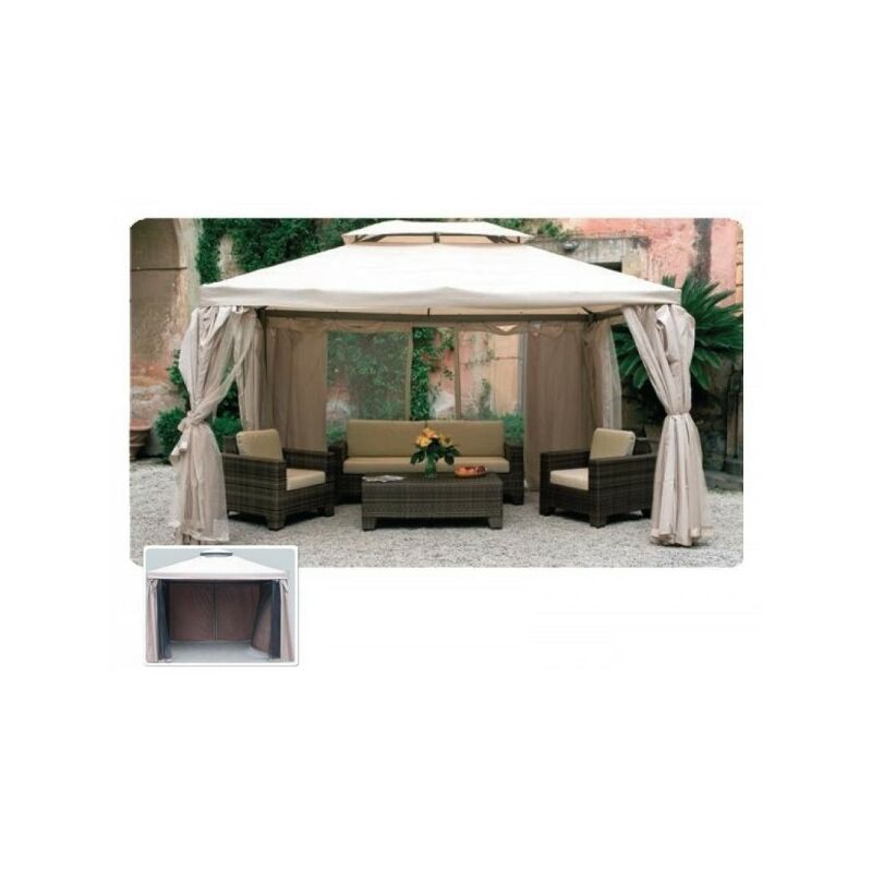 Gazebo 3x2 m con tende e zanzariere - Elite