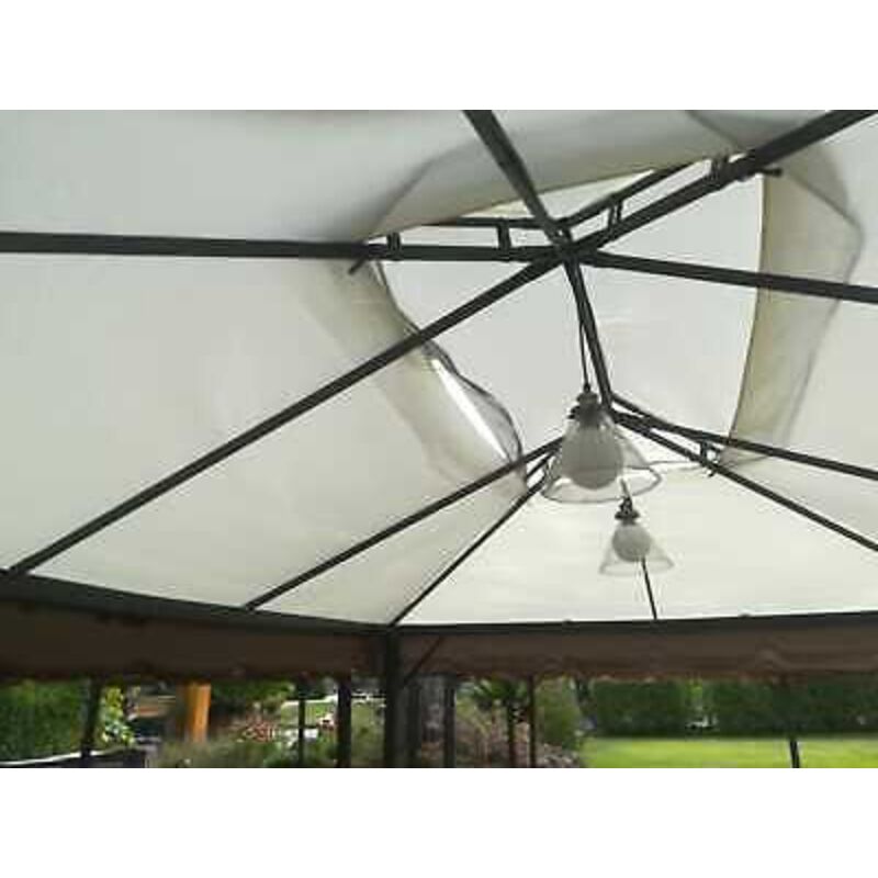 Top Di Copertura Ricambio Per Gazebo Shara 400x400 Cm - Originale Giardini Del Re, Con Air Vent - Foto 2