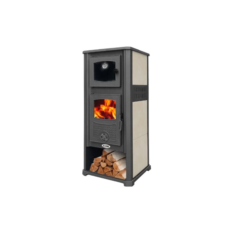 Stufa Kalorosa con forno 13 kw 146.9 mc 49x46x116h crema