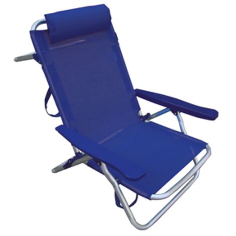 Sedia sdraio spiaggina bianco 2pz reclinabile 53x62x77h mare spiaggia - Gdr (1/2)
