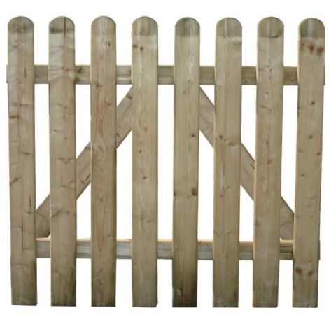 Cancello steccato Polly in legno di pino impregnato cm 100x100 cancelletto per giardino esterno