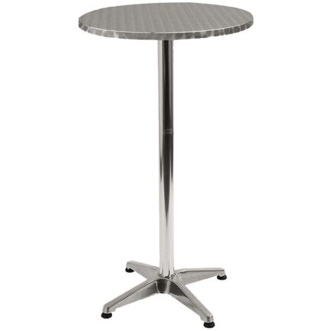 TAVOLO BAR IN ALLUMINIO ALU ROUND UP 60XH110CM (1/3)