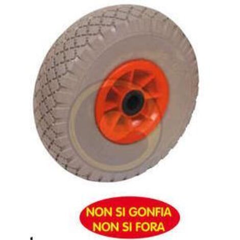 Ruota per carrello in poliuretano antiforatura 260x85 mm mozzo nylon - Salone (1/6)