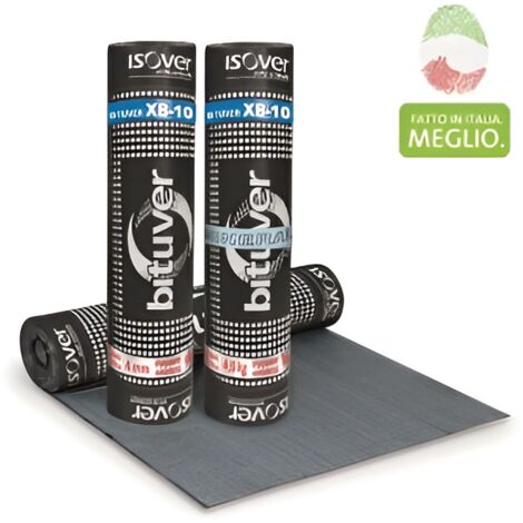 Guaina Impermeabilizzante Poliestere Ardesiata BITUVER XB-10 Verde 10m²