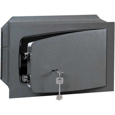 Cassaforte a muro con chiave 42x30x19,5 cm Spessore 8 mm - 2 catenacci + 1 ripiano 8A010.40
